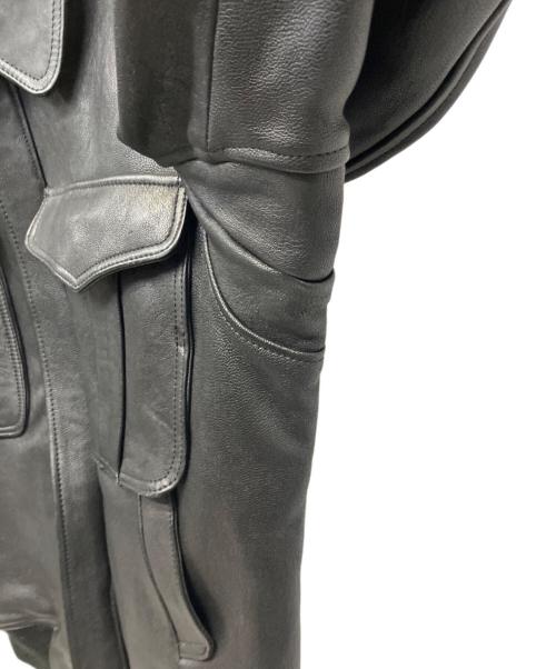 MEN'S BIGI（メンズビギ）MEN'S BIGI (メンズビギ) レザージャケット ブラック サイズ:Lの古着・服飾アイテム