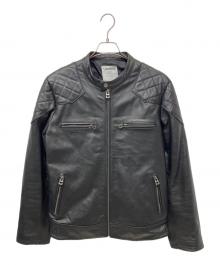 uaboni（ユアボニ）の古着「シングルライダースジャケット」｜ブラック