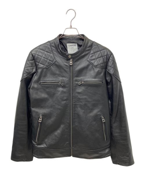 uaboni（ユアボニ）UABONI (ユアボニ) シングルライダースジャケット ブラック サイズ:52の古着・服飾アイテム