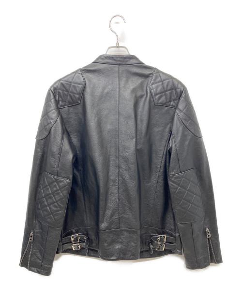 uaboni（ユアボニ）UABONI (ユアボニ) シングルライダースジャケット ブラック サイズ:52の古着・服飾アイテム