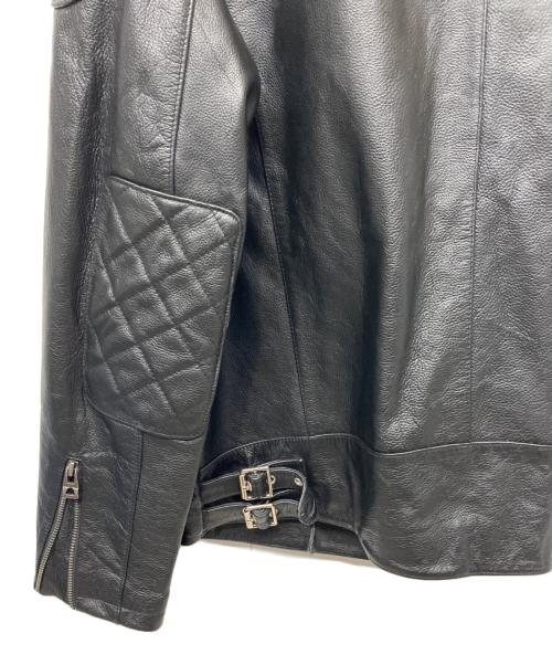 uaboni（ユアボニ）UABONI (ユアボニ) シングルライダースジャケット ブラック サイズ:52の古着・服飾アイテム