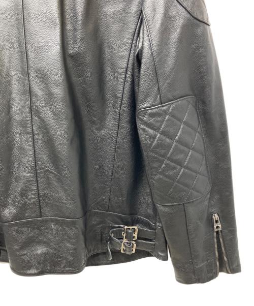 uaboni（ユアボニ）UABONI (ユアボニ) シングルライダースジャケット ブラック サイズ:52の古着・服飾アイテム