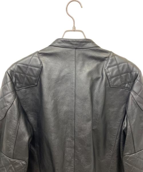 uaboni（ユアボニ）UABONI (ユアボニ) シングルライダースジャケット ブラック サイズ:52の古着・服飾アイテム