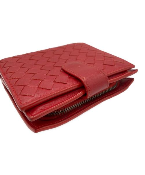 BOTTEGA VENETA（ボッテガベネタ）BOTTEGA VENETA (ボッテガベネタ) 2つ折り財布 レッドの古着・服飾アイテム
