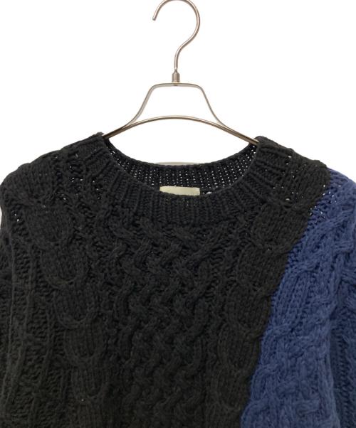 FORSOMEONE（フォーサムワン）FORSOMEONE (フォーサムワン) CB ARAN KNIT 2.0 ブラック サイズ:46の古着・服飾アイテム