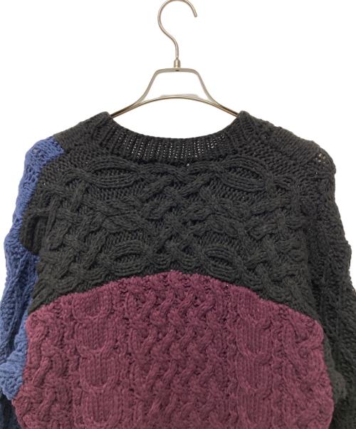 FORSOMEONE（フォーサムワン）FORSOMEONE (フォーサムワン) CB ARAN KNIT 2.0 ブラック サイズ:46の古着・服飾アイテム