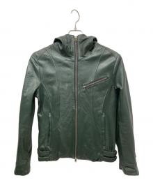 EDGE（エッジ）の古着「ラムレザージャケット」｜グリーン