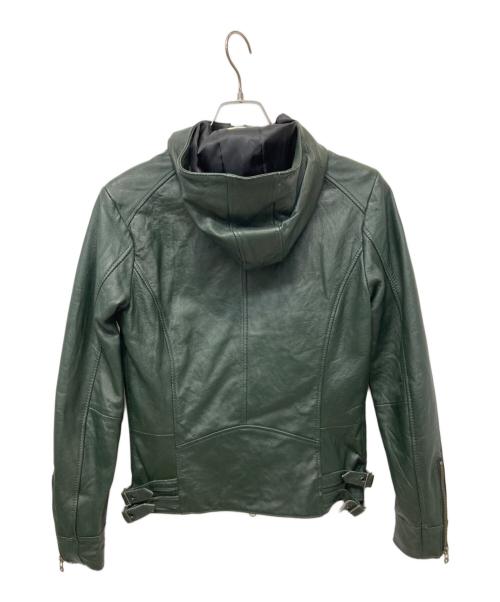 EDGE（エッジ）EDGE (エッジ) ラムレザージャケット グリーン サイズ:Lの古着・服飾アイテム