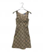 BURBERRY BLUE LABELバーバリー ブルー レーベル）の古着「ノースリーブ・キャミソールワンピース」｜ベージュ