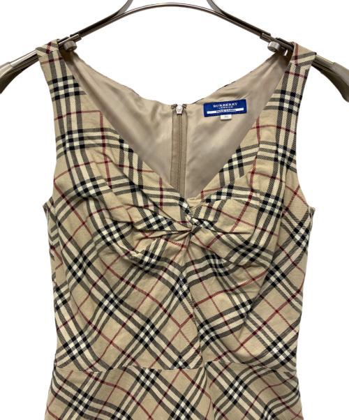BURBERRY BLUE LABEL（バーバリー ブルー レーベル）BURBERRY BLUE LABEL (バーバリー ブルー レーベル) ノースリーブ・キャミソールワンピース ベージュ サイズ:38の古着・服飾アイテム