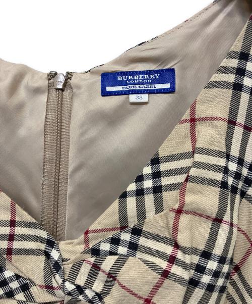 BURBERRY BLUE LABEL（バーバリー ブルー レーベル）BURBERRY BLUE LABEL (バーバリー ブルー レーベル) ノースリーブ・キャミソールワンピース ベージュ サイズ:38の古着・服飾アイテム