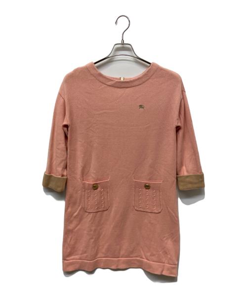 BURBERRY BLUE LABEL（バーバリー ブルー レーベル）BURBERRY BLUE LABEL (バーバリー ブルー レーベル) 半袖ワンピース ピンク サイズ:38の古着・服飾アイテム