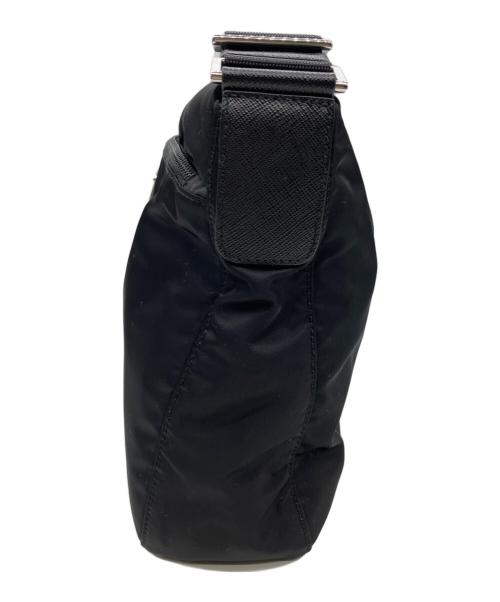 PRADA（プラダ）PRADA (プラダ) Re-Nylonサフィアーノレザーショルダーバッグ ブラックの古着・服飾アイテム