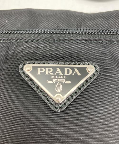 PRADA（プラダ）PRADA (プラダ) Re-Nylonサフィアーノレザーショルダーバッグ ブラックの古着・服飾アイテム