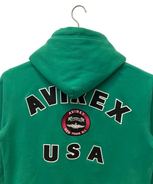 AVIREX（アヴィレックス）AVIREX (アヴィレックス) ジップパーカー グリーン サイズ:2XLの古着・服飾アイテム