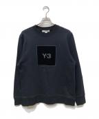 Y-3ワイスリー）の古着「SQUARE LOGO CREW SWEATSHIRT」｜ブラック
