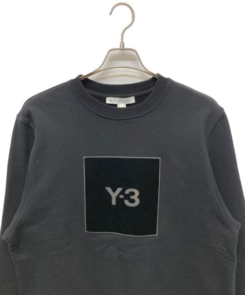 Y-3（ワイスリー）Y-3 (ワイスリー) SQUARE LOGO CREW SWEATSHIRT ブラック サイズ:Mの古着・服飾アイテム