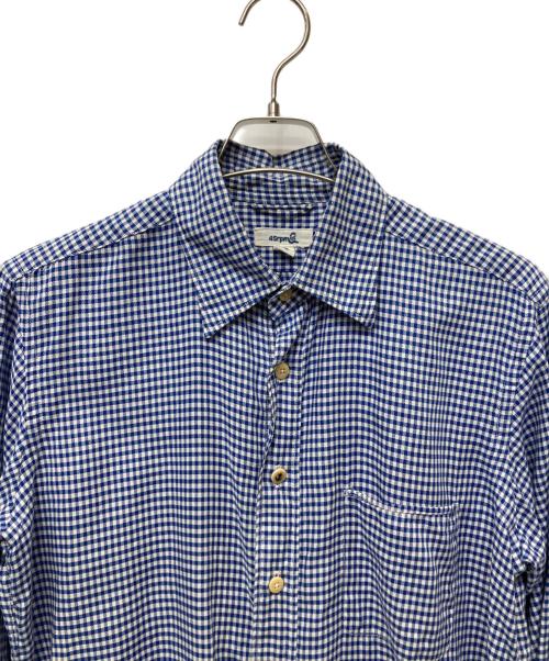 45rpm（45アールピーエム）45rpm (45アールピーエム) 長袖シャツ ブルー×ホワイト サイズ:Lの古着・服飾アイテム