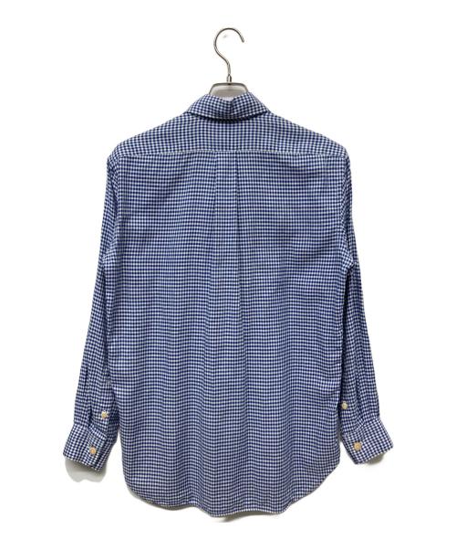 45rpm（45アールピーエム）45rpm (45アールピーエム) 長袖シャツ ブルー×ホワイト サイズ:Lの古着・服飾アイテム