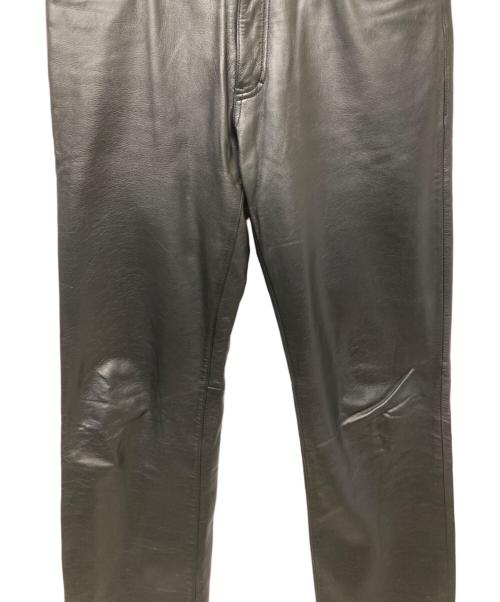 Calvin Klein（カルバンクライン）Calvin Klein (カルバンクライン) レザーパンツ ブラック サイズ:W31の古着・服飾アイテム
