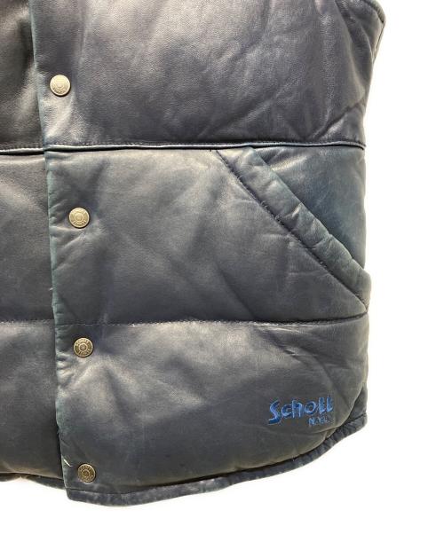 SCHOTT BROS.（ショット）SCHOTT BROS. (ショット) ダウンベスト ブルー サイズ:Mの古着・服飾アイテム