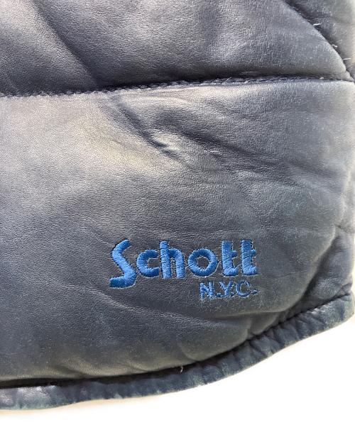 SCHOTT BROS.（ショット）SCHOTT BROS. (ショット) ダウンベスト ブルー サイズ:Mの古着・服飾アイテム