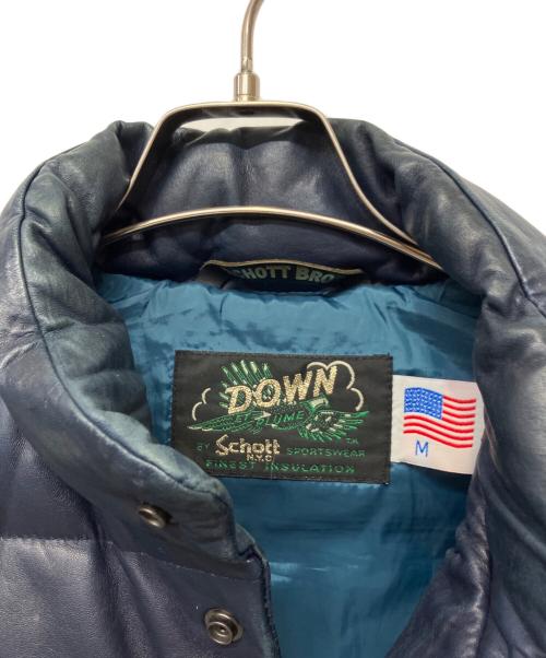 SCHOTT BROS.（ショット）SCHOTT BROS. (ショット) ダウンベスト ブルー サイズ:Mの古着・服飾アイテム