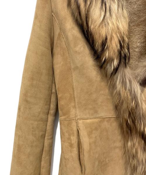 GIANFRANCO FERRE（ジャンフランコフェレ）GIANFRANCO FERRE (ジャンフランコフェレ) ラムレザーコート ブラウン サイズ:38の古着・服飾アイテム