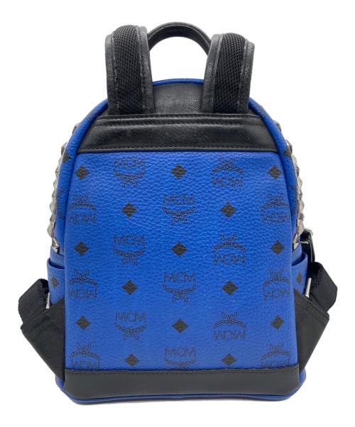 MCM（エムシーエム）MCM (エムシーエム) スタッズリュック ブルーの古着・服飾アイテム