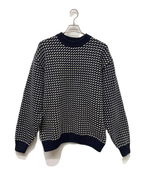 L.L.Bean（エルエルビーン）L.L.Bean (エルエルビーン) Wayne Sweater Bird's-Eye ネイビー サイズ:Lの古着・服飾アイテム