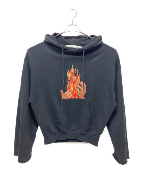 OFFWHITE（オフホワイト）OFFWHITE (オフホワイト) プルオーバーパーカー ブラック サイズ:Sの古着・服飾アイテム