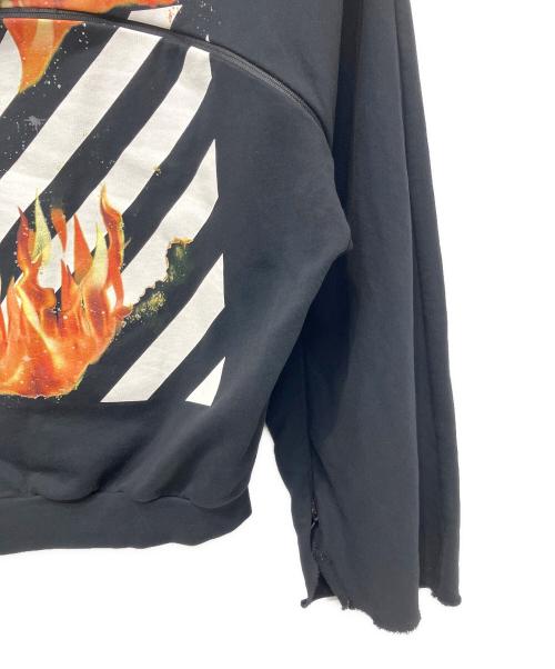 OFFWHITE（オフホワイト）OFFWHITE (オフホワイト) プルオーバーパーカー ブラック サイズ:Sの古着・服飾アイテム
