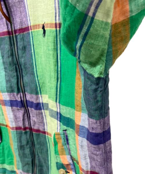 POLO RALPH LAUREN（ポロ・ラルフローレン）POLO RALPH LAUREN (ポロ・ラルフローレン) リネンジャケット グリーン サイズ:Mの古着・服飾アイテム