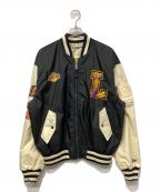 ALPHA×New Eraアルファ×ニューエラ）の古着「ジップブルゾン」｜ブラック×アイボリー