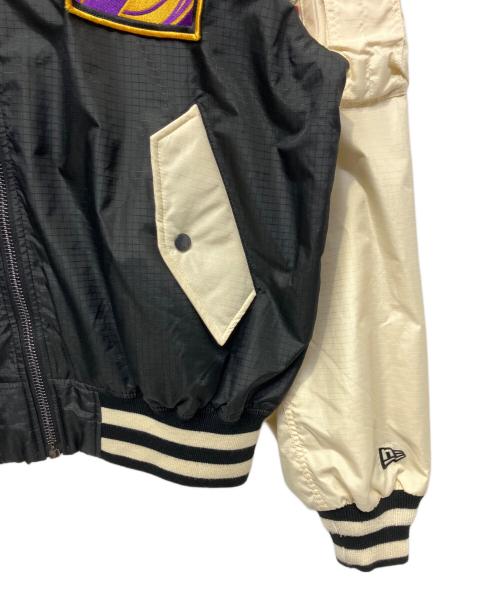 ALPHA（アルファ）ALPHA (アルファ) New Era (ニューエラ) ジップブルゾン ブラック×アイボリー サイズ:Lの古着・服飾アイテム