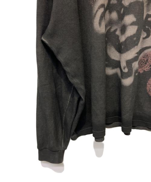 Travis Scott（トラヴィススコット）TRAVIS SCOTT (トラヴィススコット) サーマルカットソー ブラック サイズ:XLの古着・服飾アイテム