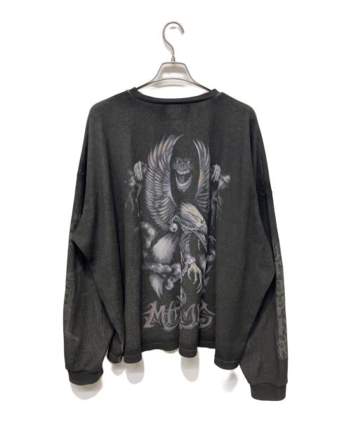 Travis Scott（トラヴィススコット）TRAVIS SCOTT (トラヴィススコット) サーマルカットソー ブラック サイズ:XLの古着・服飾アイテム
