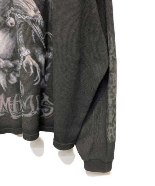 Travis Scott（トラヴィススコット）TRAVIS SCOTT (トラヴィススコット) サーマルカットソー ブラック サイズ:XLの古着・服飾アイテム