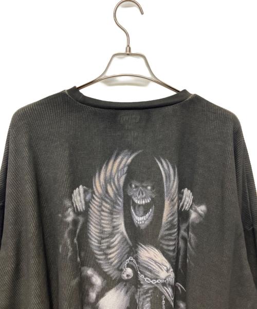 Travis Scott（トラヴィススコット）TRAVIS SCOTT (トラヴィススコット) サーマルカットソー ブラック サイズ:XLの古着・服飾アイテム