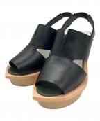 ENFOLDエンフォルド）の古着「ウッドヒールサンダル」｜ブラック