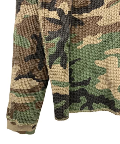 stussy（ステューシー）stussy (ステューシー) Raglan Thermal Basic Stock Bone グリーン サイズ:Mの古着・服飾アイテム