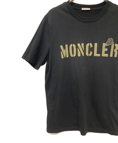 MONCLER（モンクレール）MONCLER (モンクレール) 半袖Tシャツ ブラック サイズ:Ｌの古着・服飾アイテム