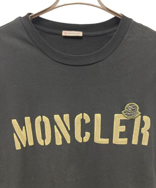 MONCLER（モンクレール）MONCLER (モンクレール) 半袖Tシャツ ブラック サイズ:Ｌの古着・服飾アイテム