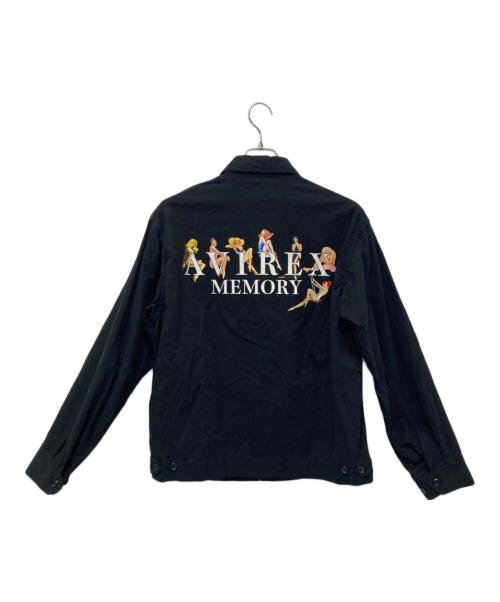 AVIREX（アヴィレックス）AVIREX (アヴィレックス) ガールズ アンド ロゴ ジャケット ブラック サイズ:Lの古着・服飾アイテム