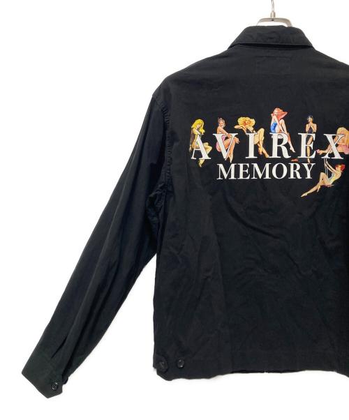 AVIREX（アヴィレックス）AVIREX (アヴィレックス) ガールズ アンド ロゴ ジャケット ブラック サイズ:Lの古着・服飾アイテム