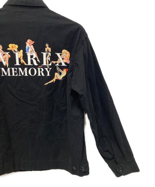 AVIREX（アヴィレックス）AVIREX (アヴィレックス) ガールズ アンド ロゴ ジャケット ブラック サイズ:Lの古着・服飾アイテム
