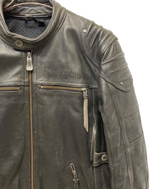 HARLEY-DAVIDSON（ハーレーダビッドソン）HARLEY-DAVIDSON (ハーレーダビッドソン) シングルライダースジャケット ブラック サイズ:Sの古着・服飾アイテム