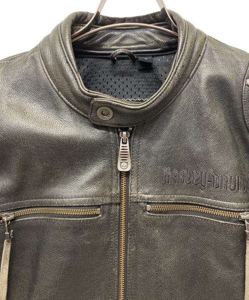 HARLEY-DAVIDSON（ハーレーダビッドソン）HARLEY-DAVIDSON (ハーレーダビッドソン) シングルライダースジャケット ブラック サイズ:Sの古着・服飾アイテム