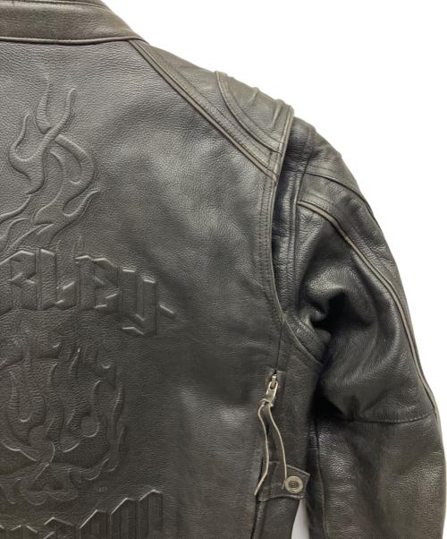 HARLEY-DAVIDSON（ハーレーダビッドソン）HARLEY-DAVIDSON (ハーレーダビッドソン) シングルライダースジャケット ブラック サイズ:Sの古着・服飾アイテム