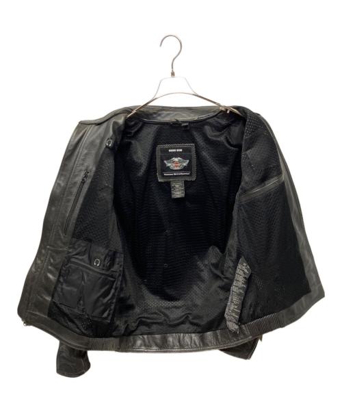 HARLEY-DAVIDSON（ハーレーダビッドソン）HARLEY-DAVIDSON (ハーレーダビッドソン) シングルライダースジャケット ブラック サイズ:Sの古着・服飾アイテム